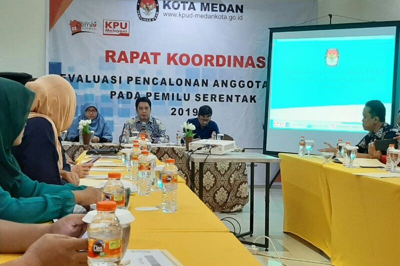 KPU Medan evaluasi Pemilu 2019 - ANTARA