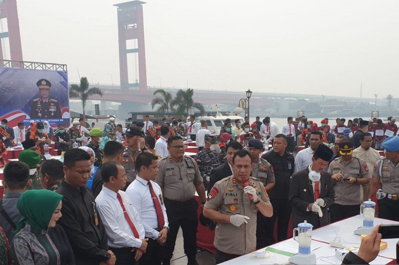 Polda Sumsel libatkan 100 pemuda musnahkan barang bukti narkoba