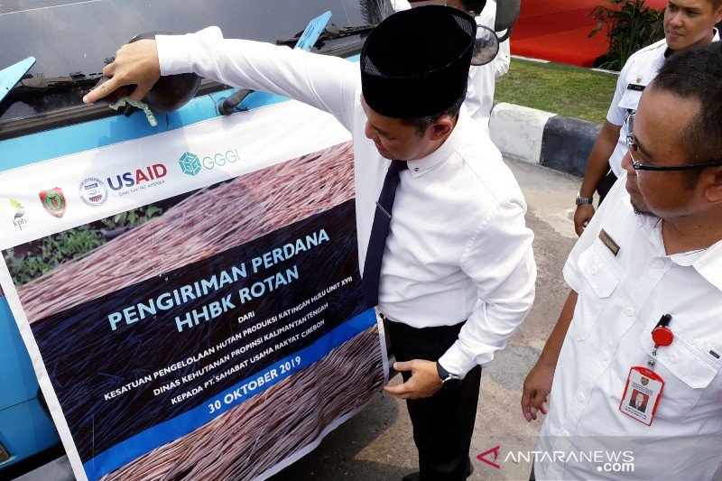 Gubernur lepas pengiriman perdana HHBK rotan ke Cirebon
