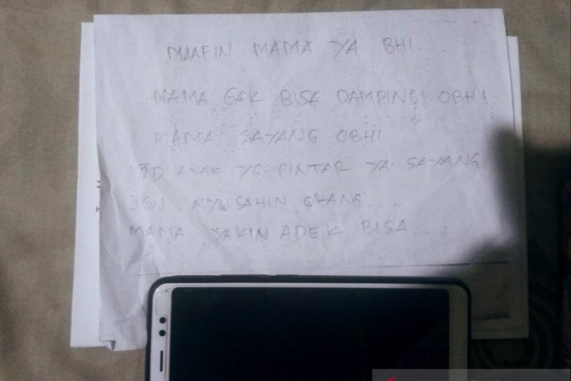Bunuh diri, ibu muda di Pekanbaru tinggalkan surat cinta untuk anaknya