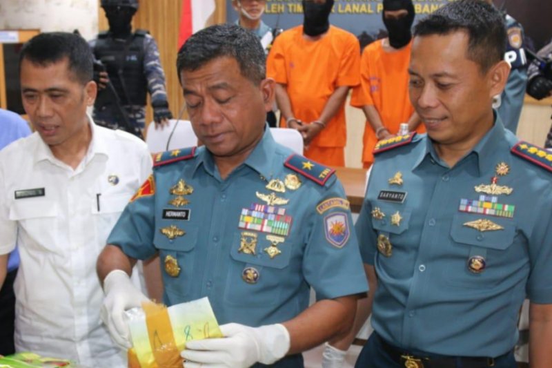 Lanal Palembang koordinasi dengan BNN kembangkan penangkapan sabu