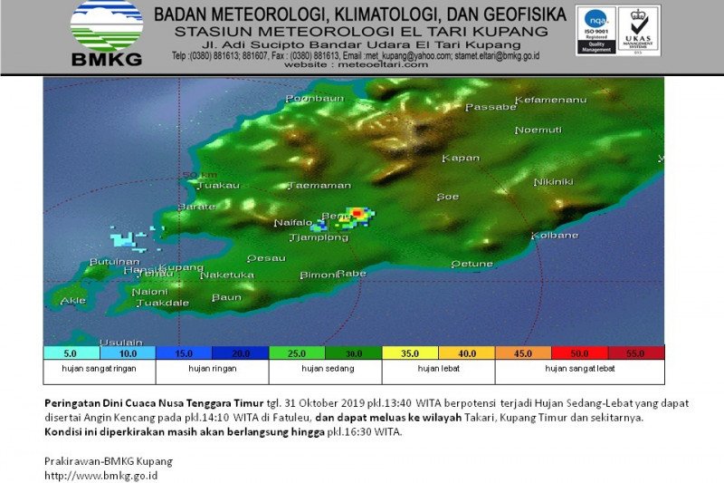 Kupang berpotensi hujan
