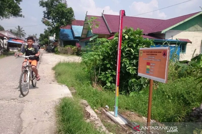 BPBD Gumas pasang papan mistar pengukuran ketinggian air
