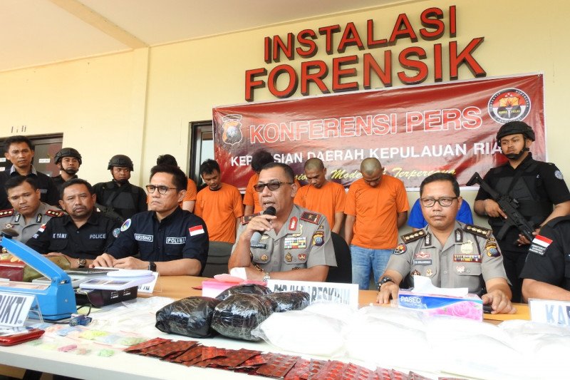 Polda Kepri ungkap jaringan narkotika internasional Indonesia-Malaysia
