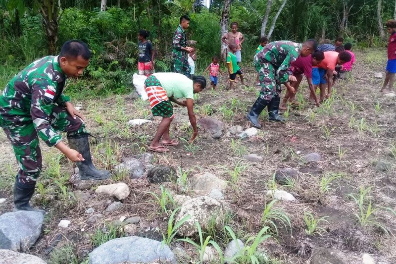 Warga perbatasan RI-PNG diajak TNI manfaatkan lahan kosong