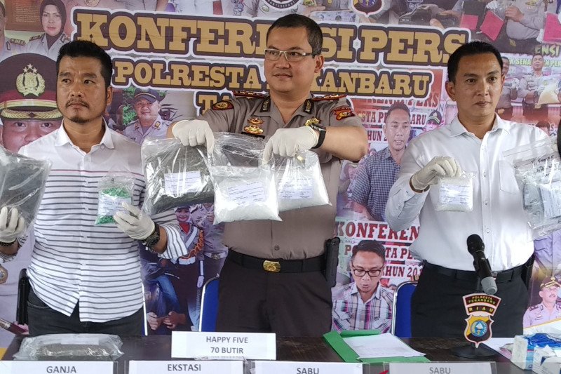 Polresta Pekanbaru antisipasi peredaran narkoba di penghujung tahun