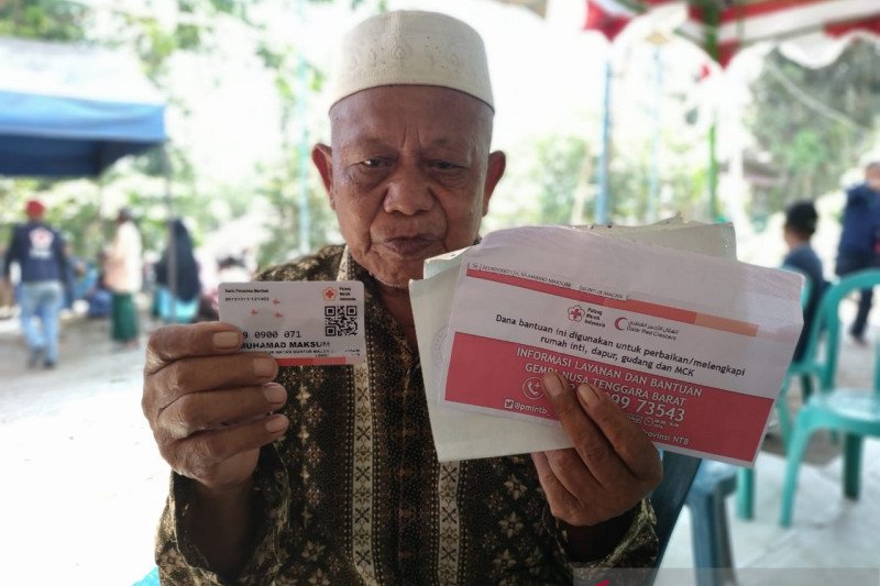 PMI salurkan bantuan berbasis tunai untuk korban gempa Lombok NTB