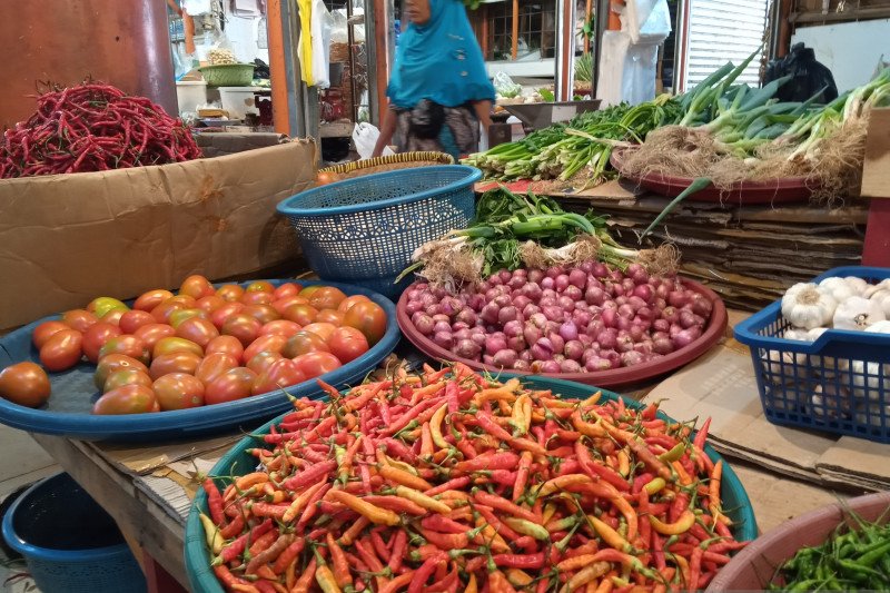 Harga bawang merah turun Rp8.000 di Pasar Raya Padang