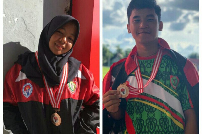 Duat atlet panahan Bartim raih perunggu di Kerjurnas Panahan PPLP 2019
