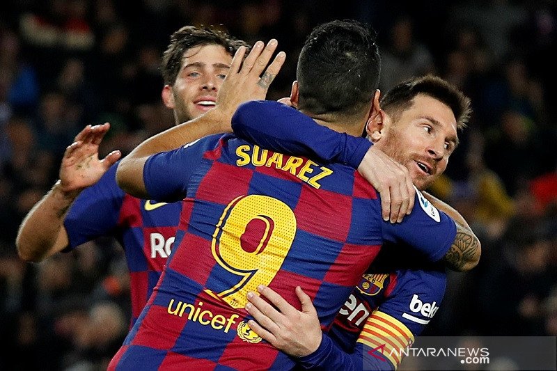 Tiga gol Messi bantu Barcelona atasi Mallorca 6-2