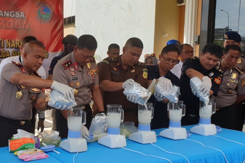 Kapolda Sumsel pimpin pemusnahan lima kilogram sabu-sabu
