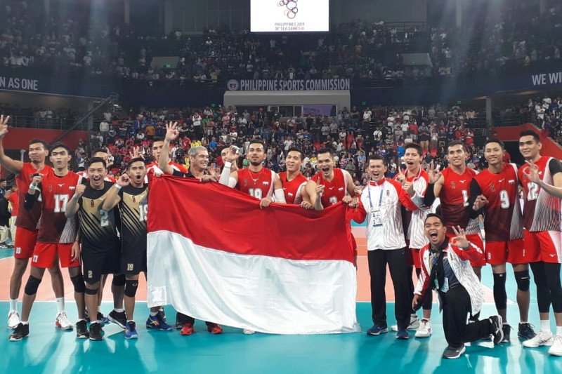 Akhirnya tim bola voli putra Indonesia rebut emas SEA Games 2019 setelah menunggu 10 tahun