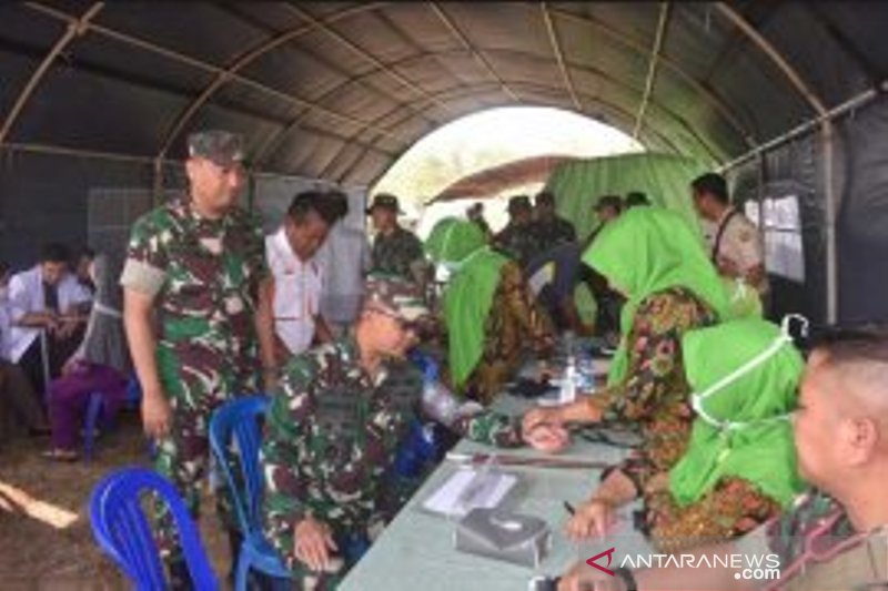 78 orang prajurit Kowad Kodam Sriwijaya donor darah