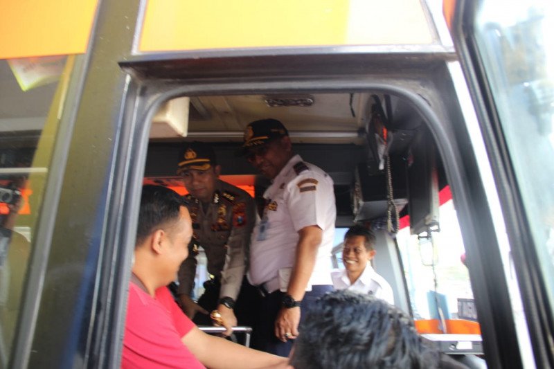 Polisi-BNN Trenggalek operasi gabungan antisipasi lonjakan penumpang