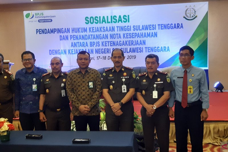 BPJamsostek Kendari-Kejati Sultra lanjutkan kerja sama bidang hukum