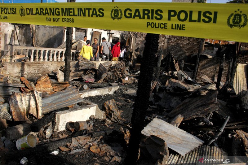 Kebakaran rumah di Makassar