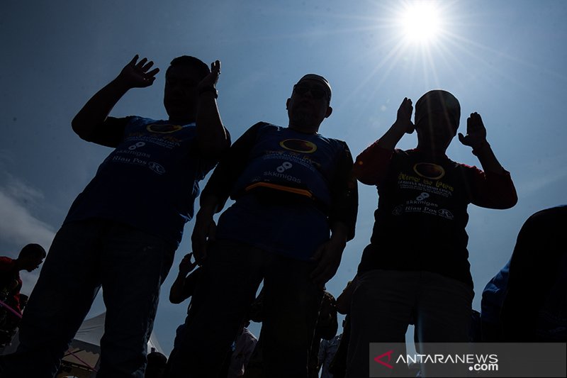 FOTO - Momen Langka Gerhana Matahari Cincin di Siak