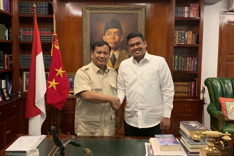 Prabowo Subianto ketemu Bobby, namun tak bahas rekomendasi Pilkada Medan