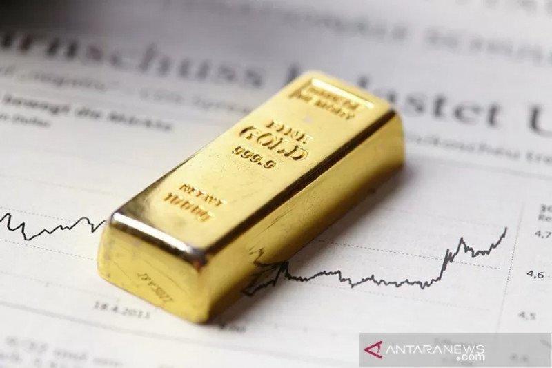 Harga emas melonjak 28,3 dolar, dipicu khawatir ekonomi global jatuh
