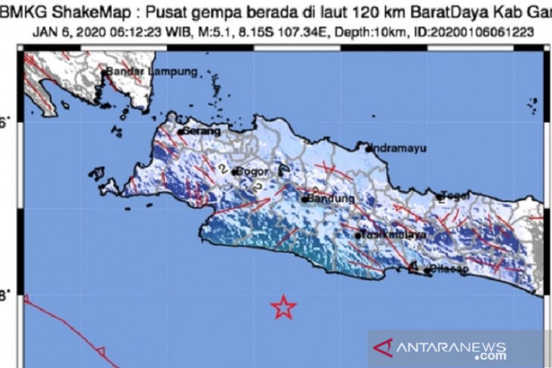 Gempa magnitudo 5,1 mengguncang Garut hingga terasa di Bandung