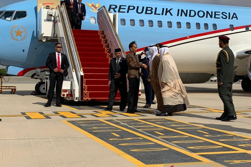 Presiden Joko Widodo disambut Menteri Energi UEA setelah terbang 8 jam