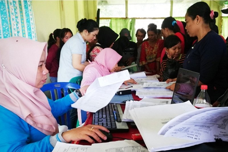Program 'Simpun' Disdukcapil Kapuas disambut antusias warga Mandomai