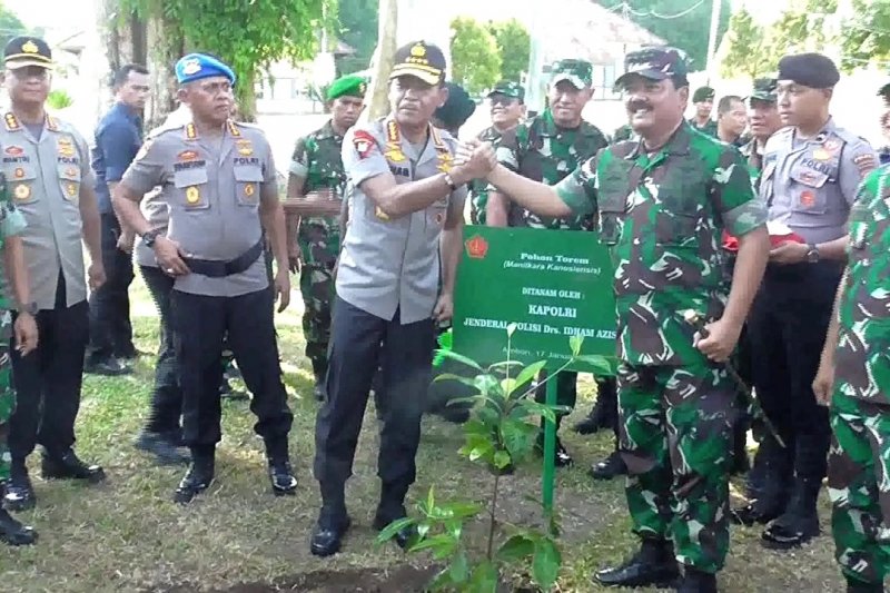 Cegah bencana, Panglima TNI dan Kapolri tanam pohon di Ambon