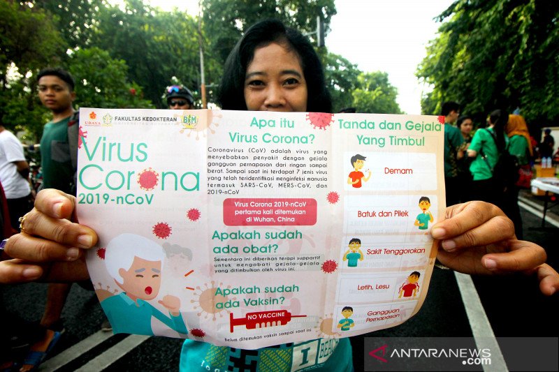 Mahasiswa kedokteran berikan edukasi tentang virus corona