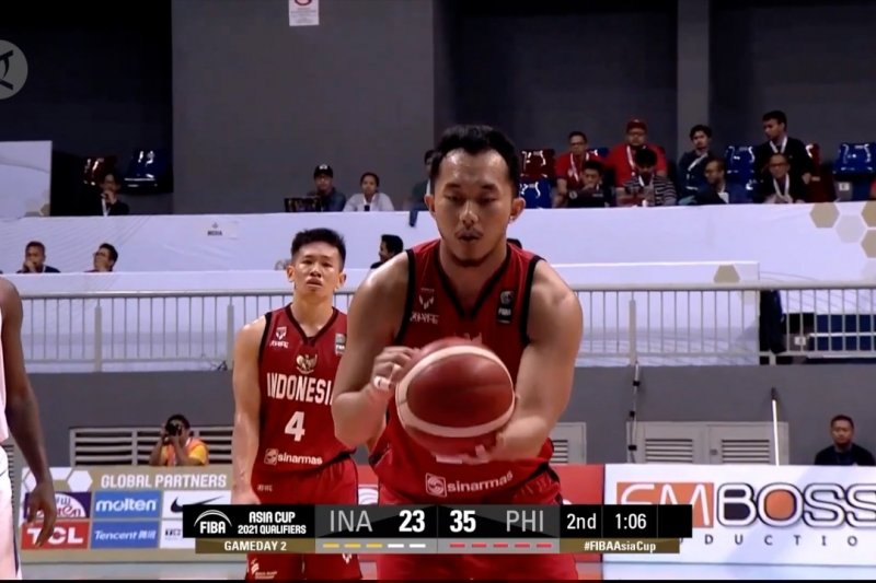 Kualifikasi FIBA Asia Cup 2021, Indonesia vs Filipina: 70-100