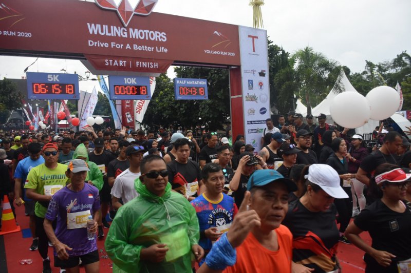 2.800 pelari ikuti "Volcano Run 2020" di lereng Merapi Sleman