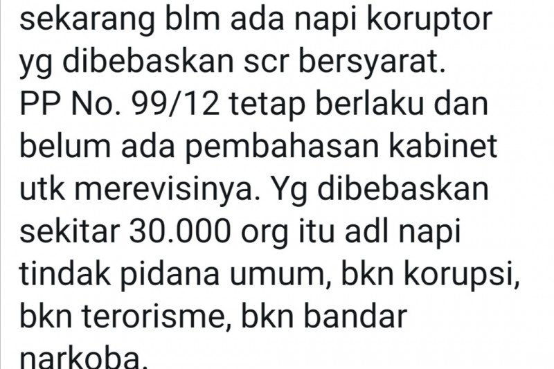 Mahfud jelaskan 30 ribu Napi yang akan dibebaskan bukan napi koruptor