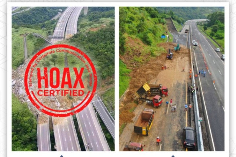 Jasa Marga menegaskan foto longsor Tol Semarang-Solo di medsos hoaks