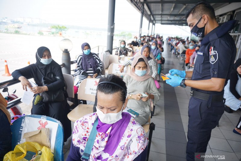 409 pekerja Indonesia dipulangkan dari Malaysia melalui laut
