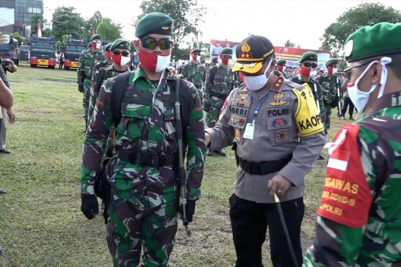 TNI Polri gelar apel dan simulasi tanggulangi karhutla Kalteng