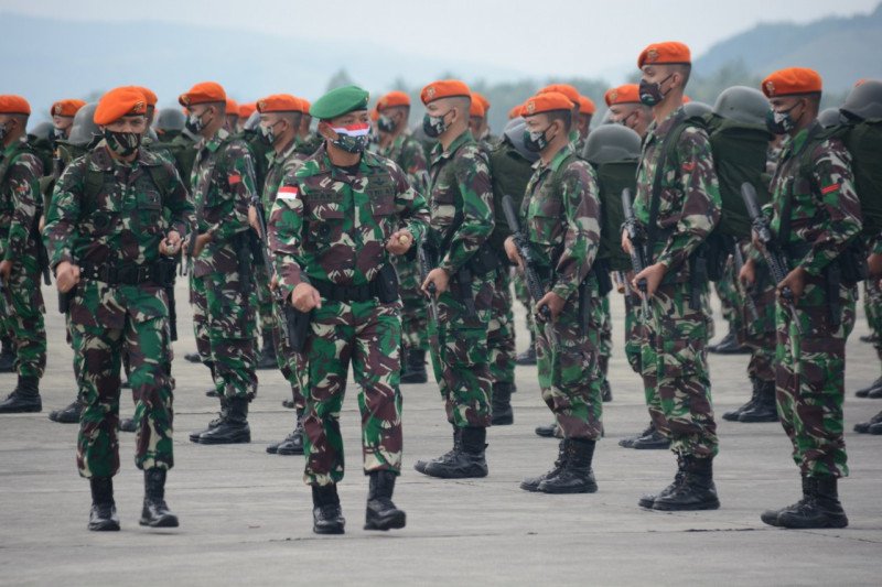Danrem 172/PWY pimpin penerimaan dan pelepasan Satgas TNI AU BKO