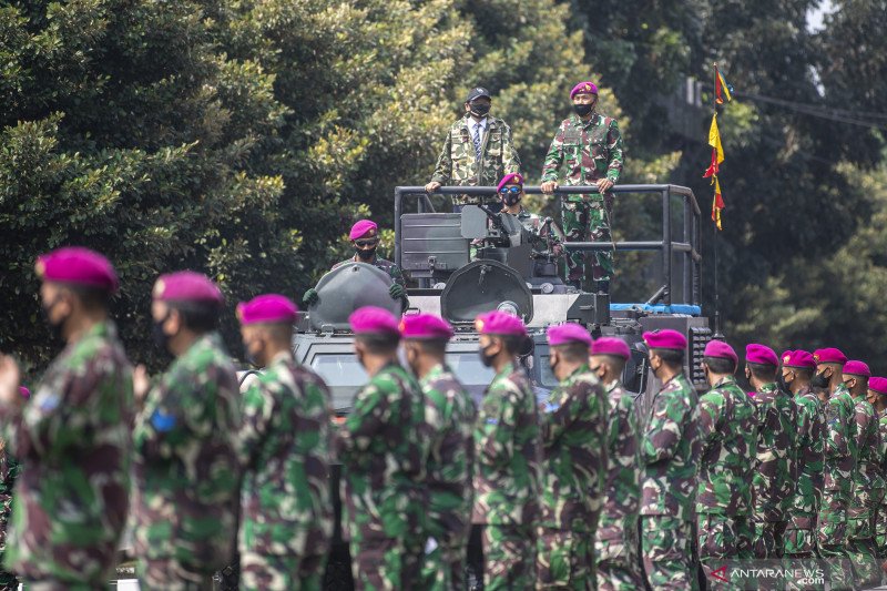 Menkopolhukam menyambangi Mako Marinir Cilandak