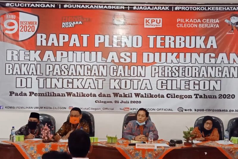 KPU Kota Cilegon gelar rapat pleno rekapitulasi dukungan calon perseorangan
