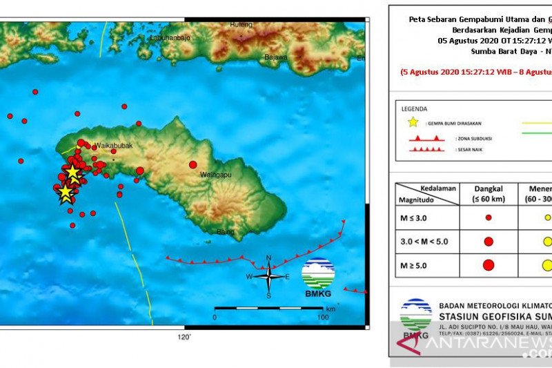 Bmkg Rentetan Gempa Di Sumba Tidak Berpotensi Tsunami Antara News Sumatera Barat
