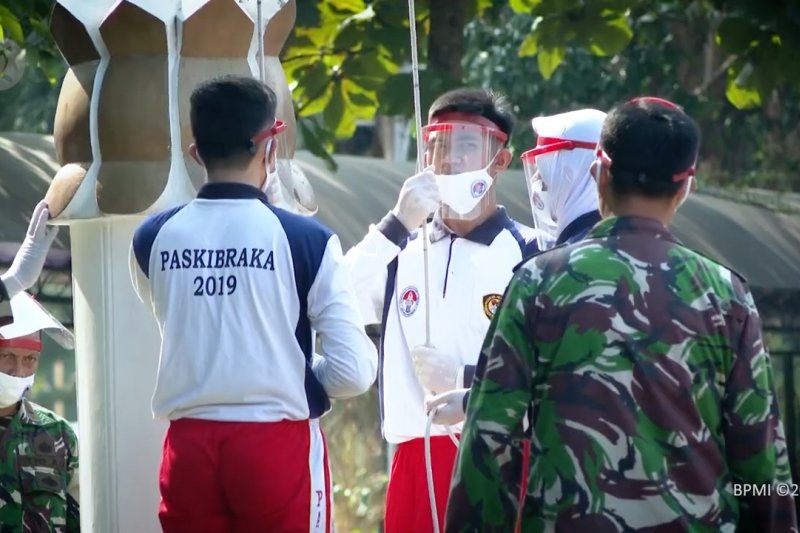 Paskibraka 2020 berlatih dengan protokol kesehatan yang ketat