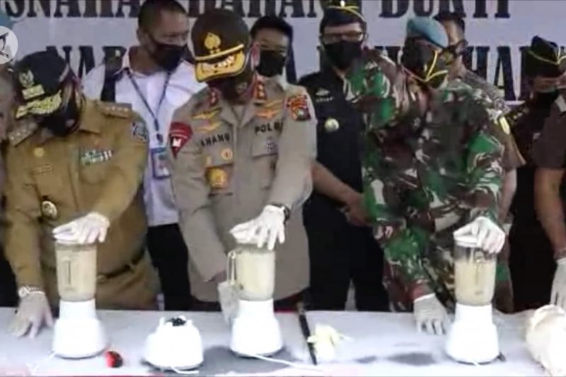 Polda Babel musnahkan 211,2 kilogram sabu-sabu
