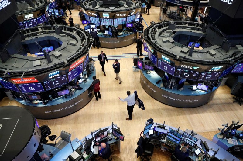 Wall Street berakhir lebih tinggi didorong reli sektor saham teknologi