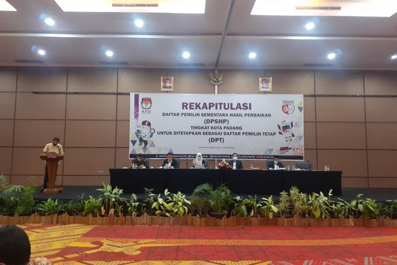 KPU Padang tetapkan DPT sebanyak 613.513 pemilih