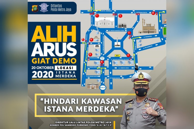 Demo lanjutan, polisi imbau pengendara hindari kawasan Istana Merdeka