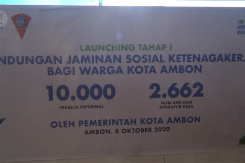 Ribuan pekerja non formal di Kota Ambon dapat jaminan sosial ketenagakerjaan