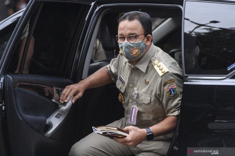 Anies Baswedan tiba di Polda Metro Jaya
