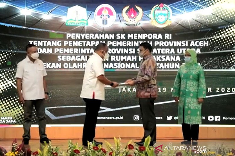 Menpora serahkan SK penetapan Aceh-Sumut sebagai tuan rumah PON 2024