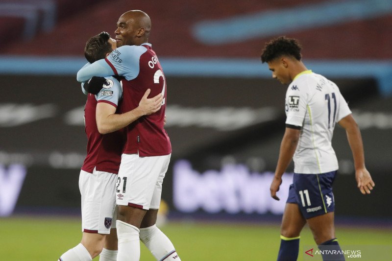 Liga Inggris : West Ham vs Aston Villa 2-1