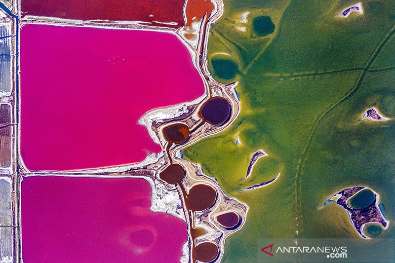 Spektrum warna di danau China