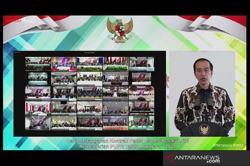 Presiden Jokowi minta sektor konstruksi berikan daya ungkit ekonomi