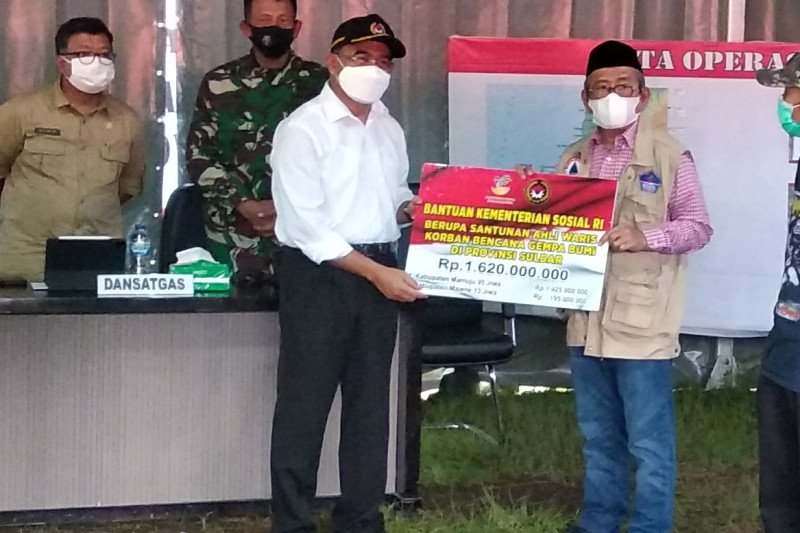 Kemensos kucurkan Rp1,6 miliar santunan untuk korban gempa Sulbar